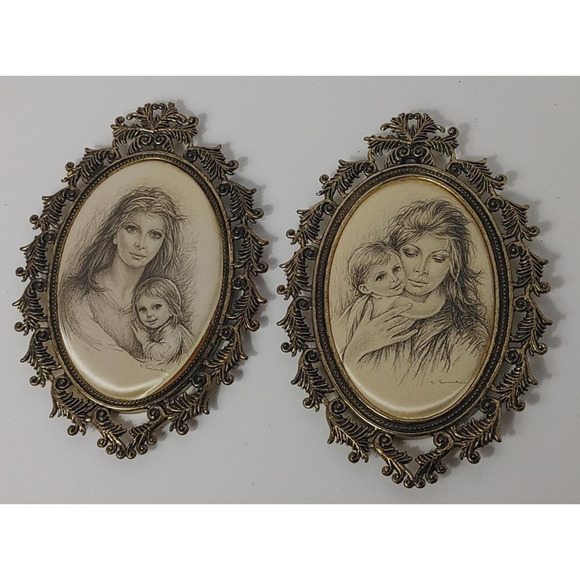 Giuseppe Tarantino "La Maternita" Milano 1976, Set Of 2 Prints Satin Framed Rare - Picture 1 of 8